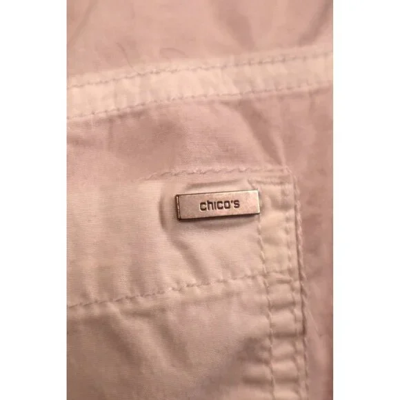 Chico's White Bermuda Shorts Mid-rise Waistband Casual Size 1 - Picture 6 of 12